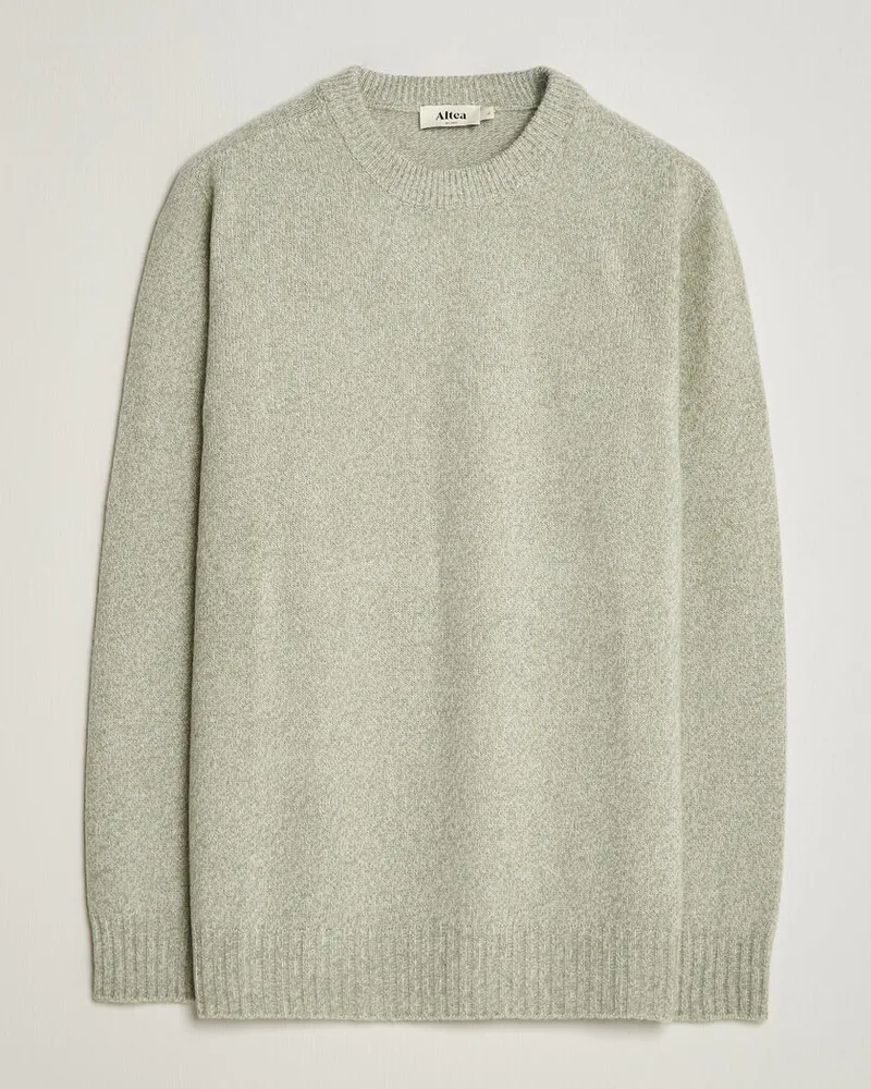 Altea Wool/Cashmere Crew Neck Pullover Mint Green Grün