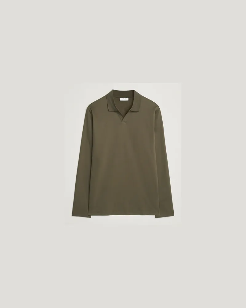 NN 07 Paul Long Sleeve Polo Capers Green Grün
