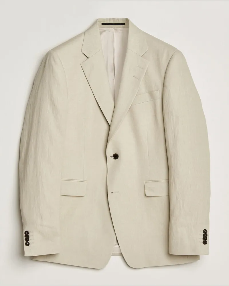 Tiger of Sweden Justin Linen Suit Blazer Cream Sand Beige