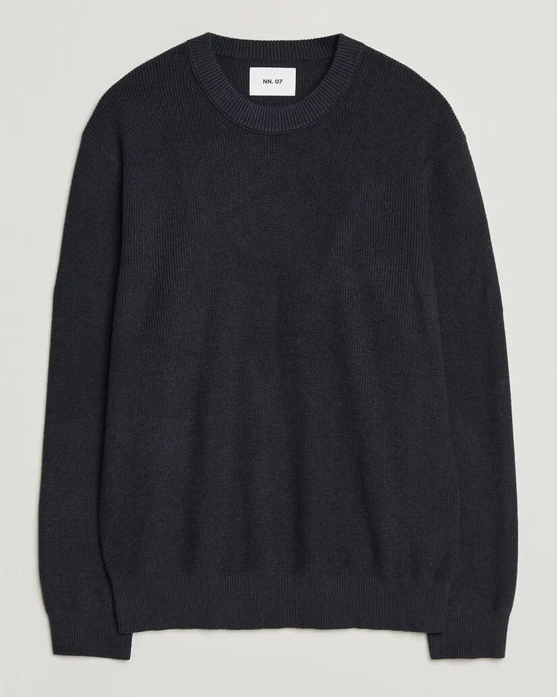 NN 07 Hope Cotton/Cashmere Rib Knitted Sweater Navy Blau
