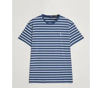 Striped Rundhals Tshirt Clancy Blue/Nevis