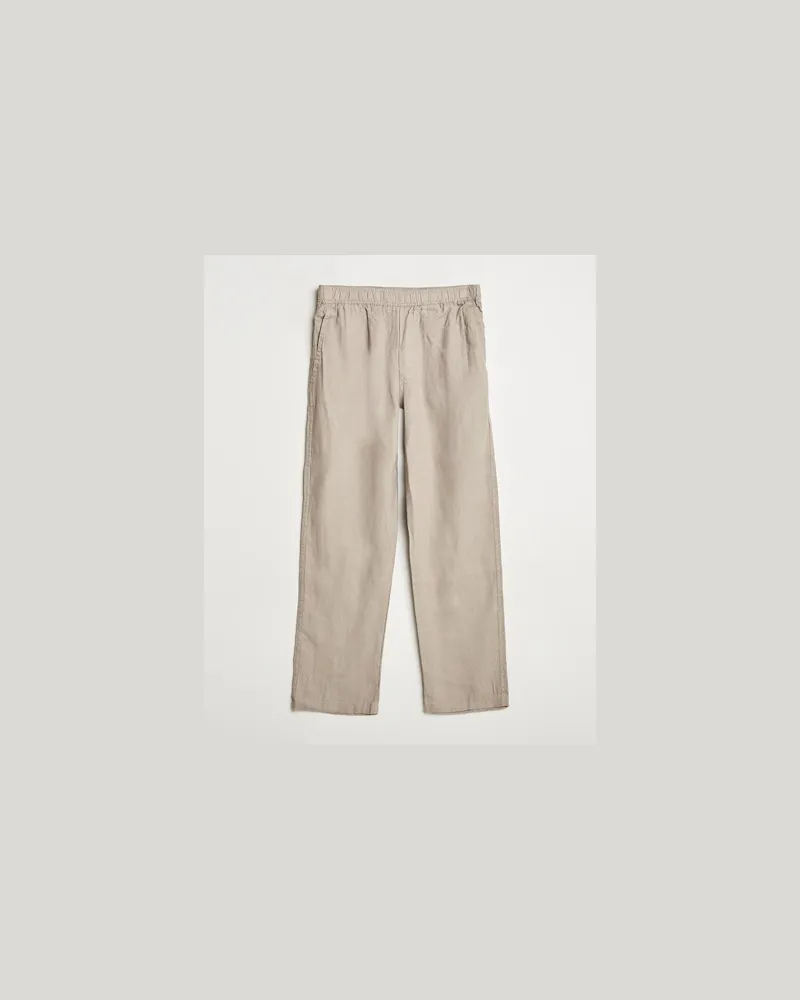Samsøe & Samsøe Jabari Linen Drawstring Trousers Greige Beige