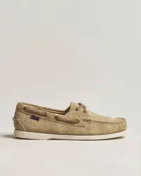 Sebago Docksides Suede Boat Shoe  Camel Beige