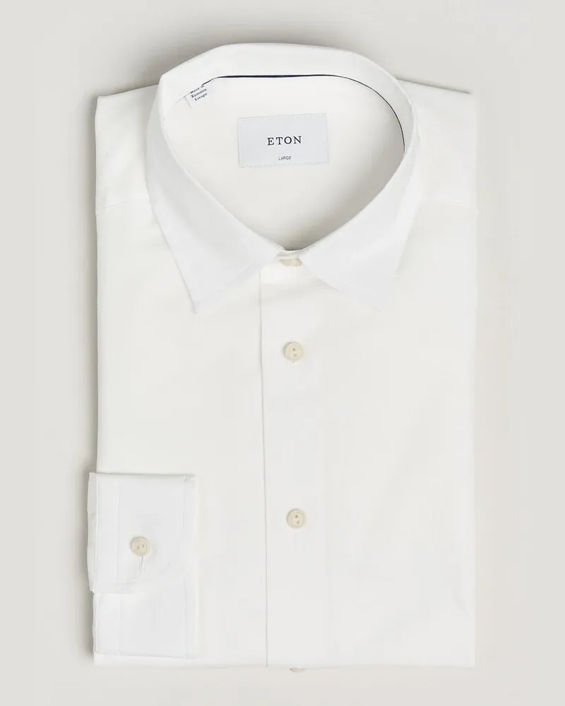 Eton Casual Fit Seersucker Resort Shirt White Weiß