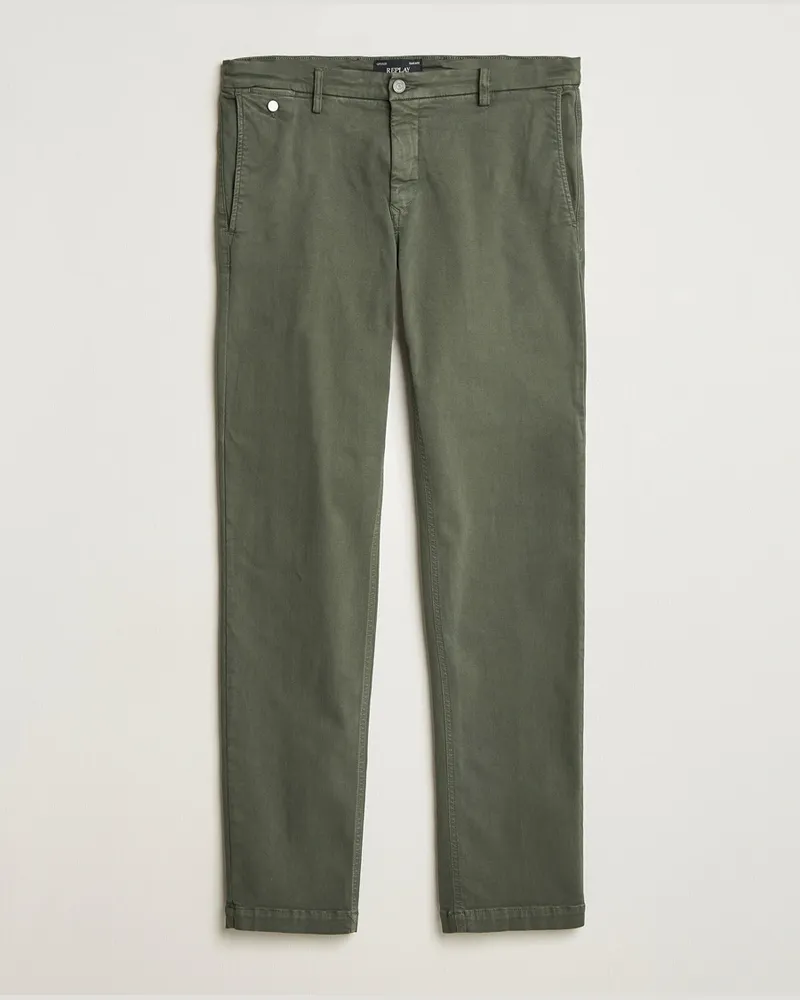 Replay Benni Hyperflex X-Lite Chinos Dark Green Grün