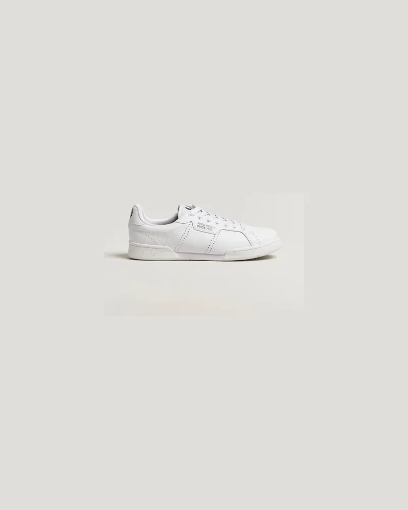 Fred Perry B722 Textured Leather Sneaker White Weiß