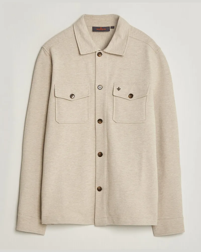 Morris Andrew Jersey Overshirt Khaki Beige