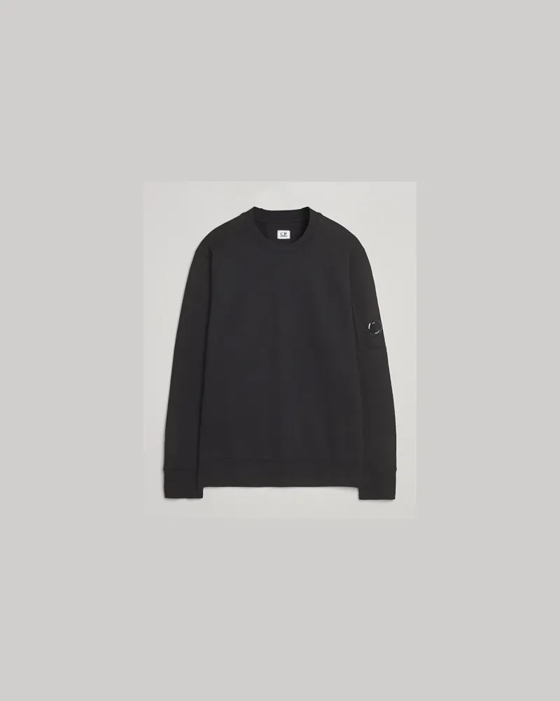 C.P. Company Diagonal Raised Fleece Lens Sweatshirt Black Schwarz