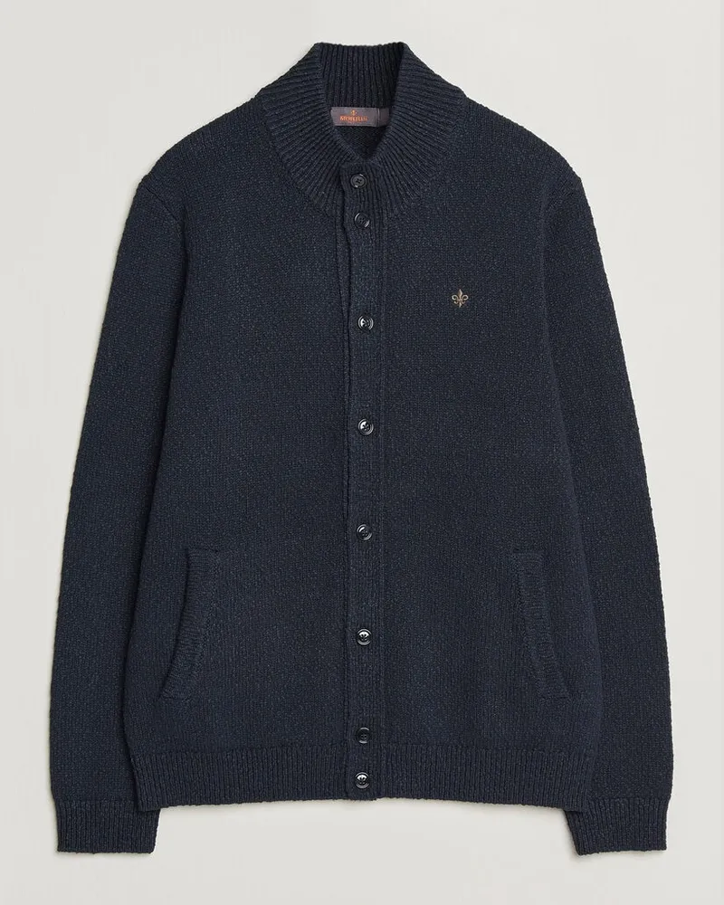 Morris Windham Button Cardigan Navy Blau