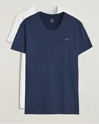 Gant 2-Pack Rundhals Tshirt Navy/White Weiß