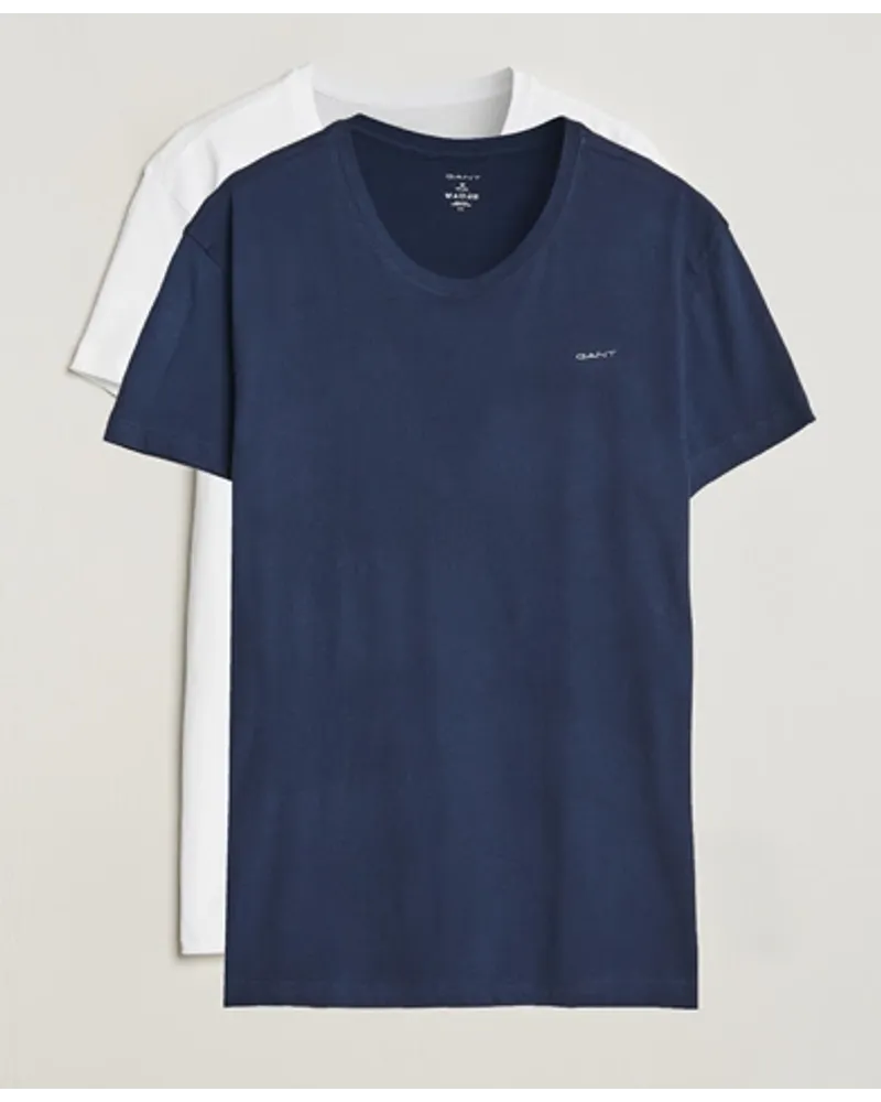 Gant 2-Pack Rundhals Tshirt Navy/White Weiß