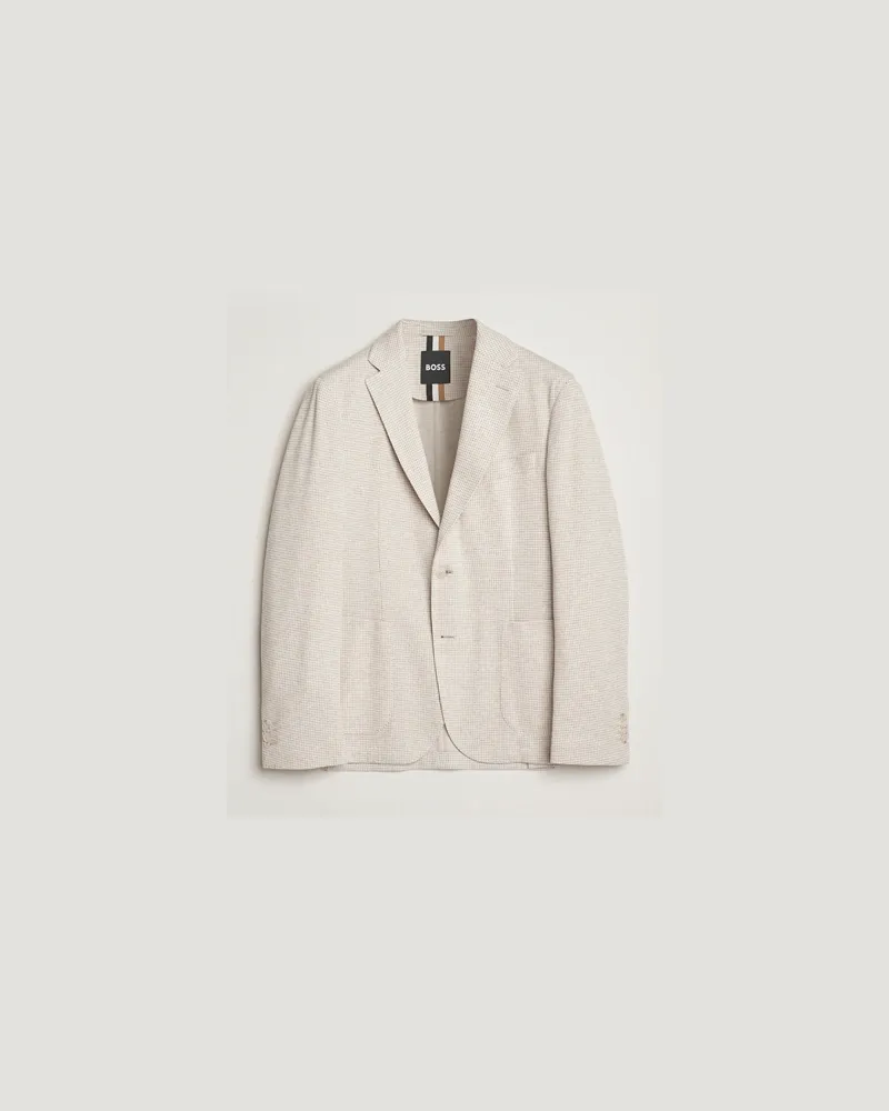 HUGO BOSS Hanry Cotton Pepita Blazer Medium Beige Beige
