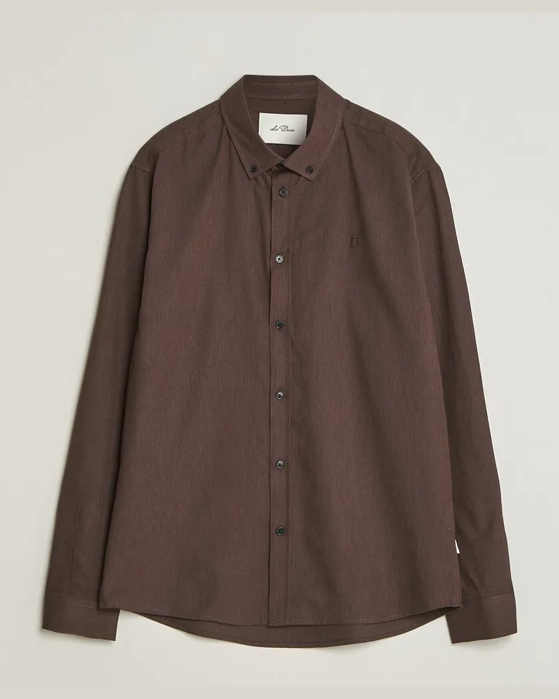 LES DEUX Soft Flannel Shirt Delicioso Braun