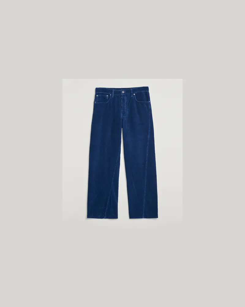 Sunflower Wide Twist Corduroy Pants Indigo Blau