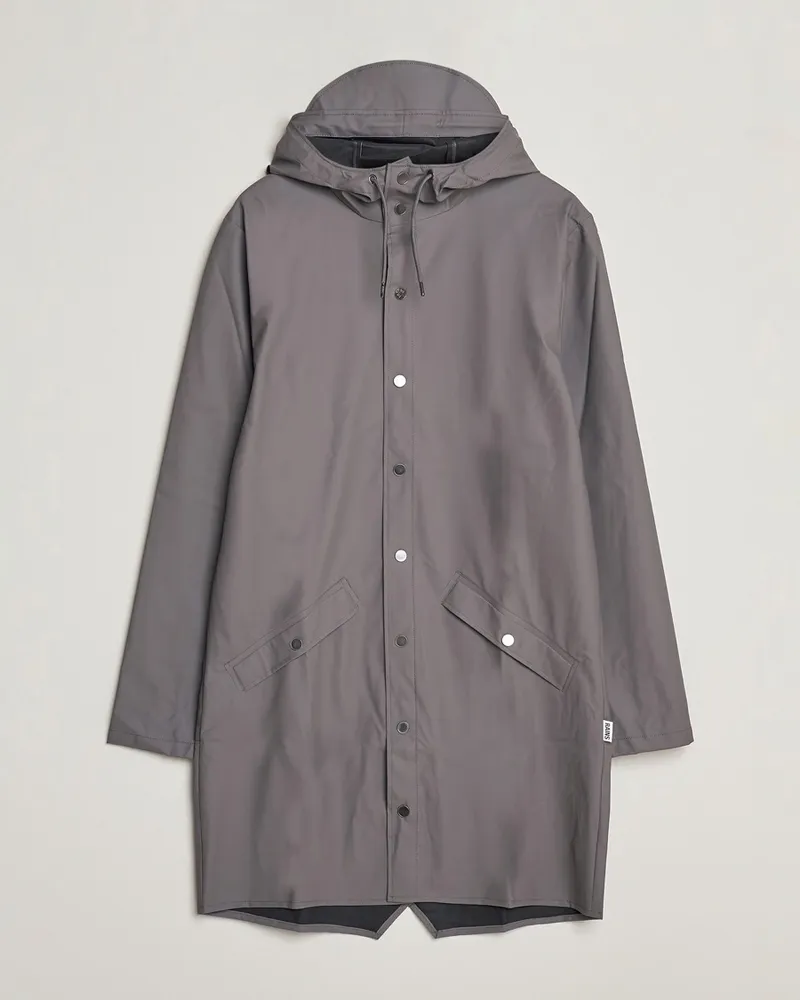 RAINS Long Jacket Grey Grau