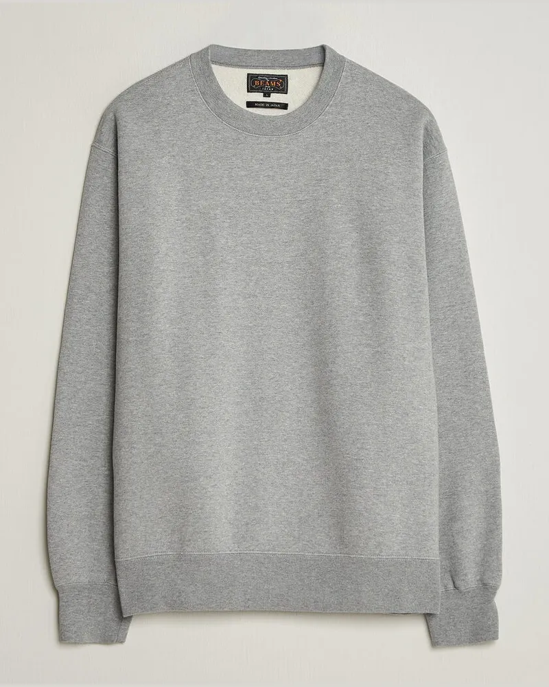 Beams Plus Soft Sweat Crew Neck Grey Grau