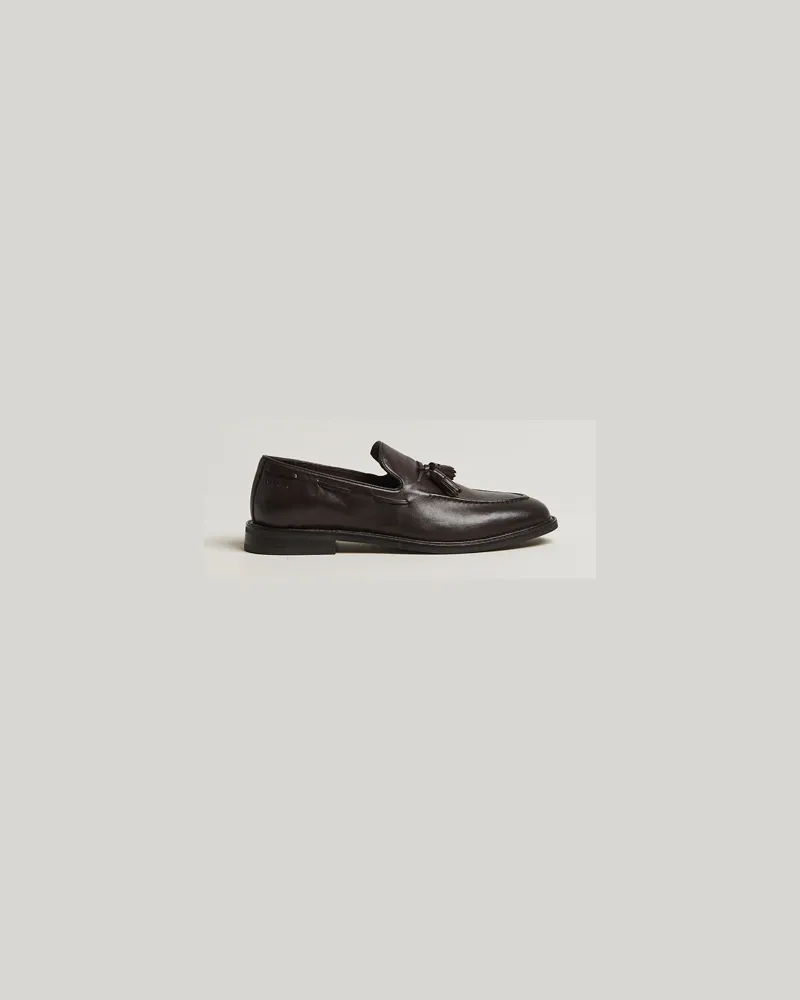 Gant Lozham Leather Tassle Loafer Dark Brown Braun