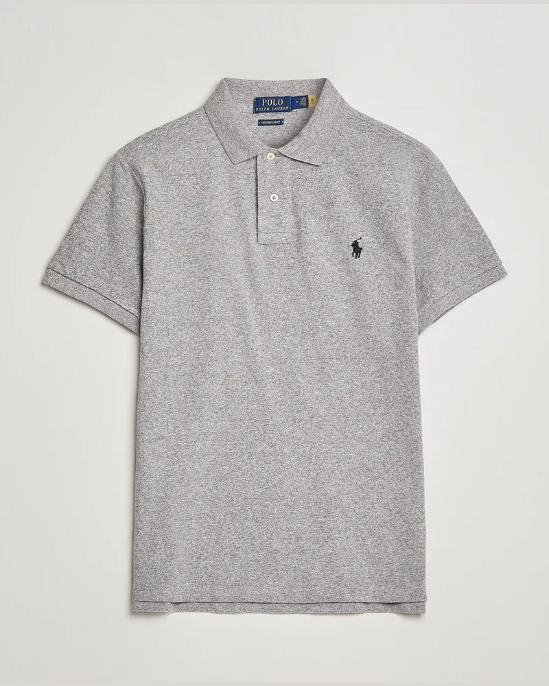 Ralph Lauren Custom Slim Fit Polo Canterbury Heather Grau