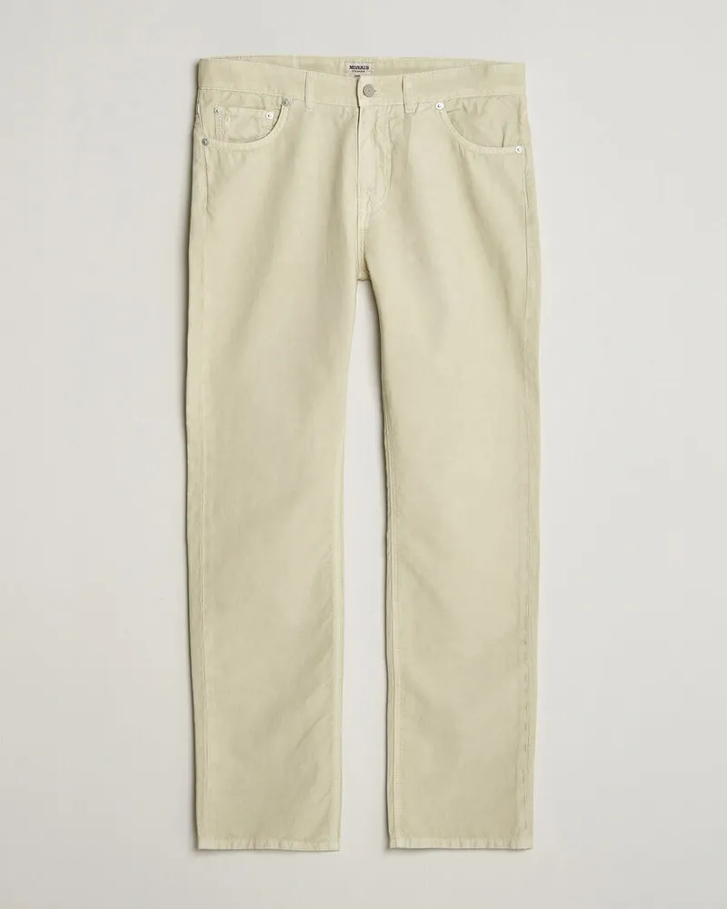 Morris James Washed Linen 5-Pocket Pants Khaki Beige