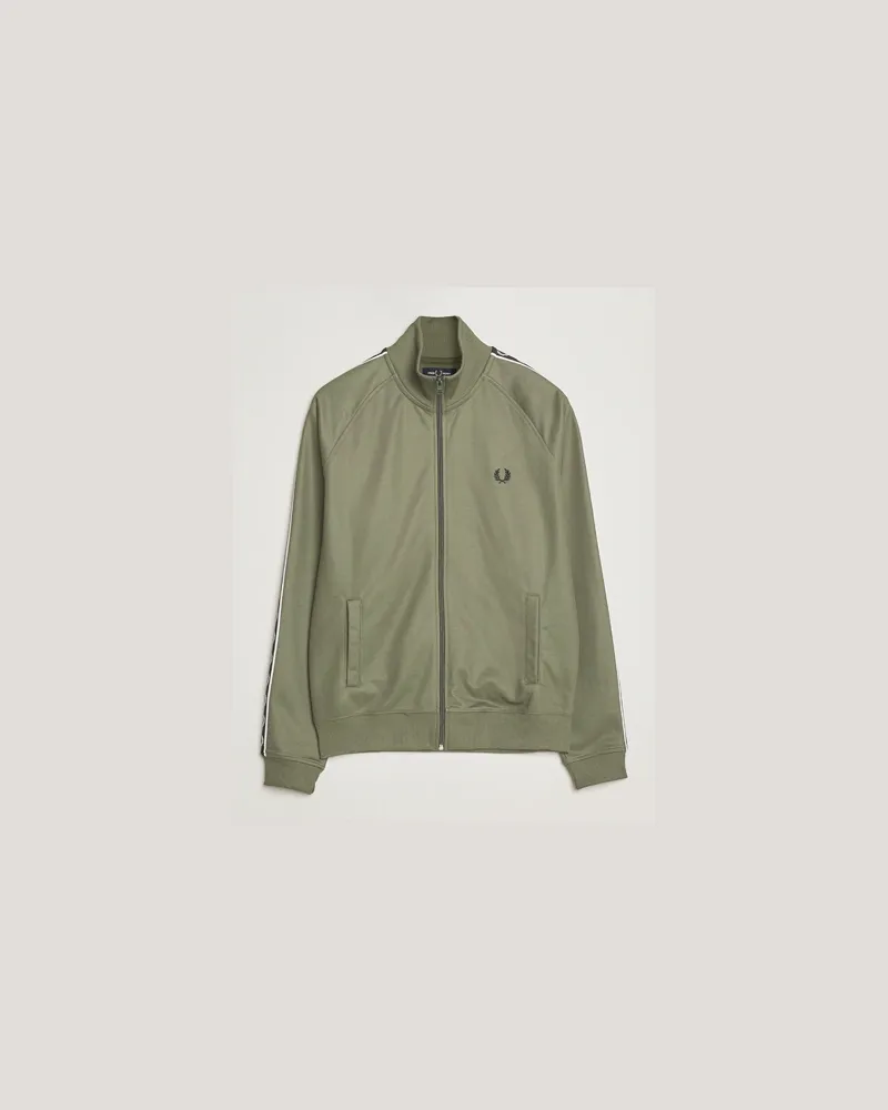 Fred Perry Taped Track Jacket Laurel Green Grün