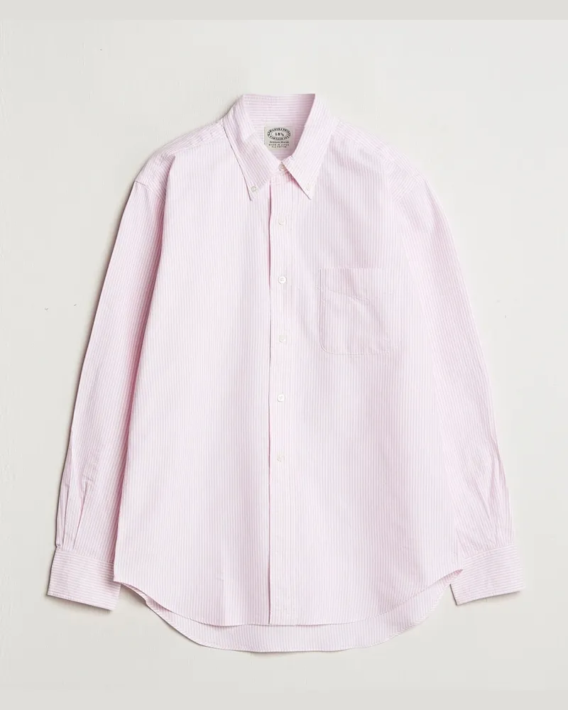 Kamakura Shirts Vintage Ivy Oxford Button Down Shirt Pink Stripe Rosa