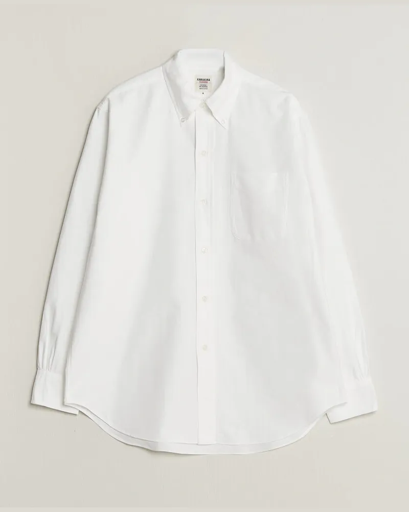 Kamakura Shirts Ametora Japanese Oxford BD Shirt White Weiß