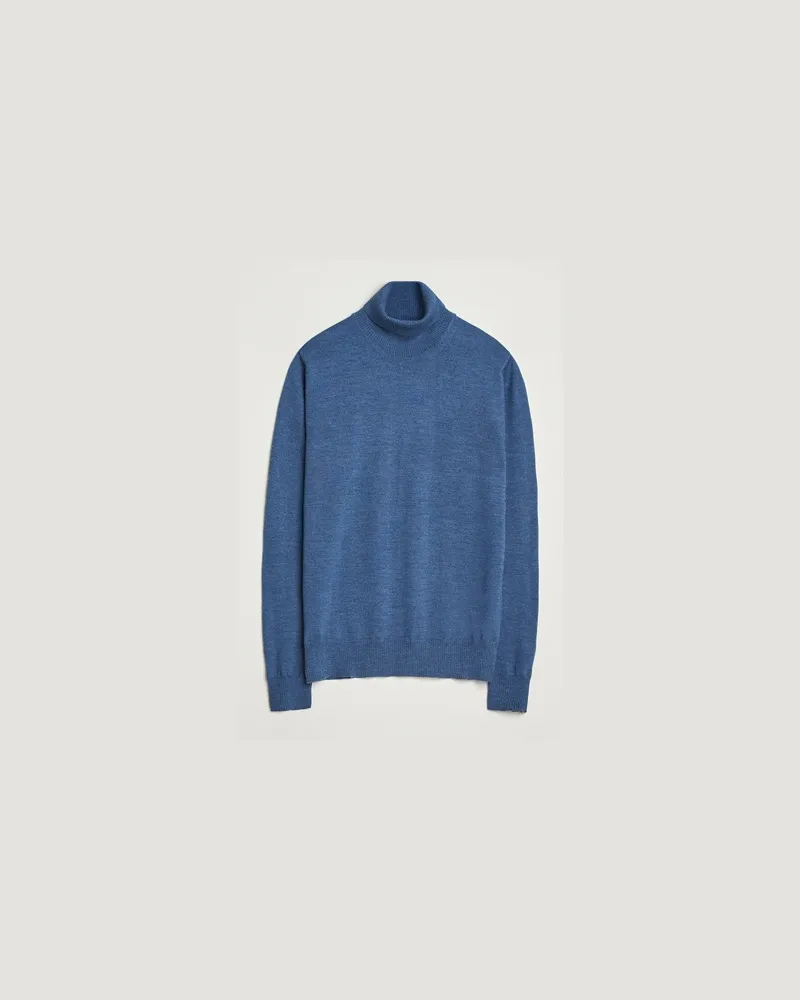 J.Lindeberg Kaden Merino Turtleneck Vintage Indigo Melange Blau