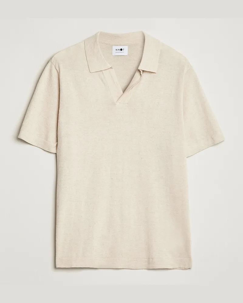 NN 07 Ryan Cotton/Linen Polo Oat Beige