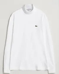 Lacoste Interlock Baumwoll Rollneck White Weiß