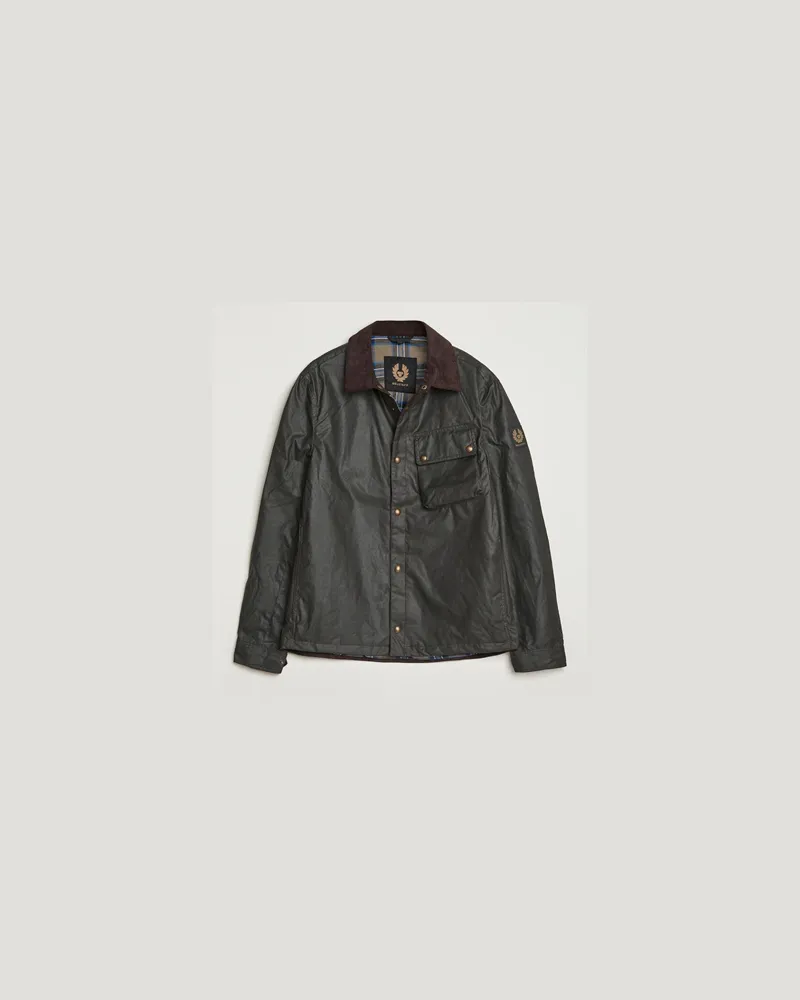 Belstaff Ground Wax Jacket Faded Olive Grün
