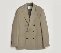 Michael Wool Double Breasted Blazer Light Driftwood