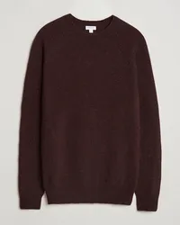 Sunspel LambsWoll Crewneck Port Twist Rot