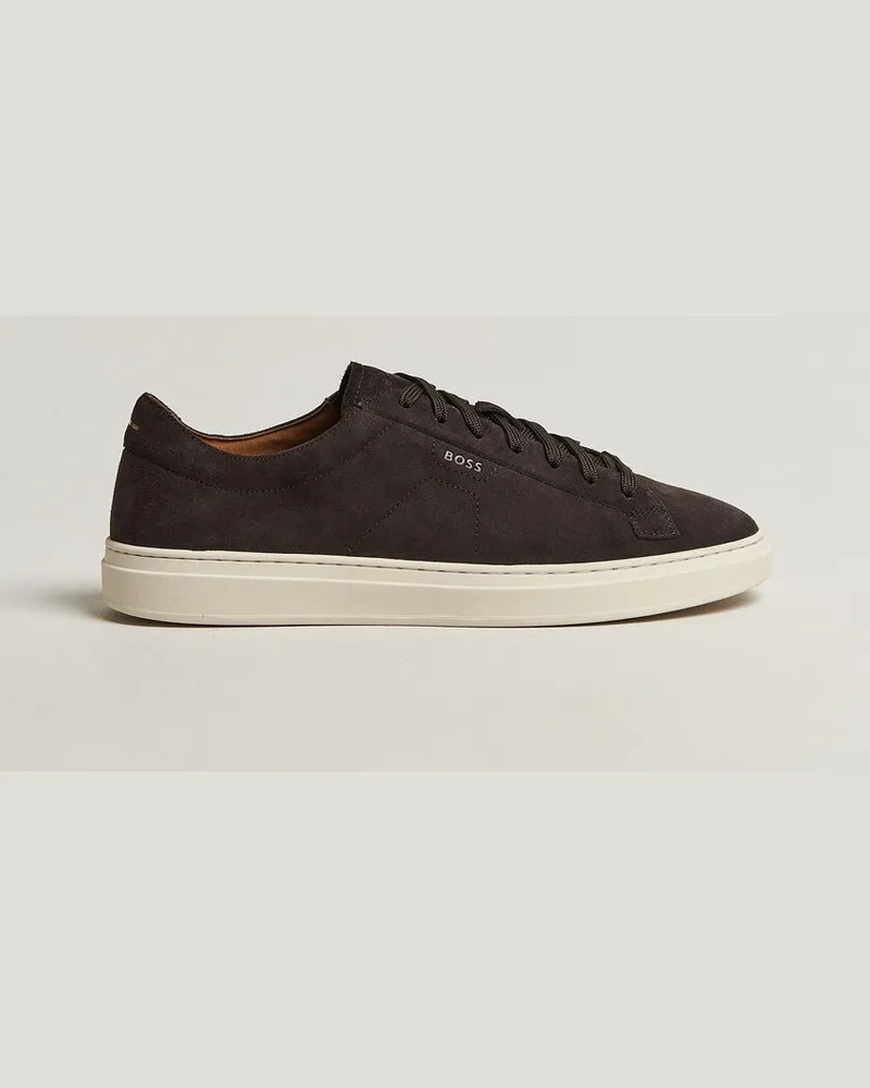 HUGO BOSS Kieran Suede Sneaker Dark Brown Braun