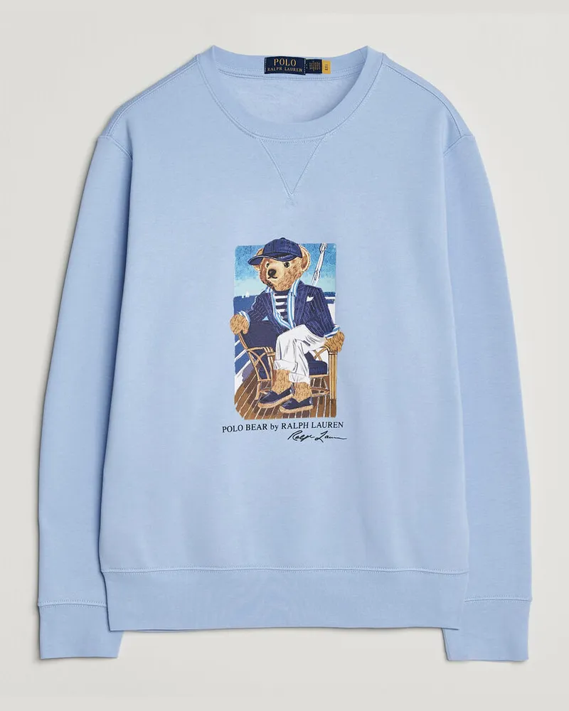 Ralph Lauren Newport Bear Sweatshirt Office Blue Blau