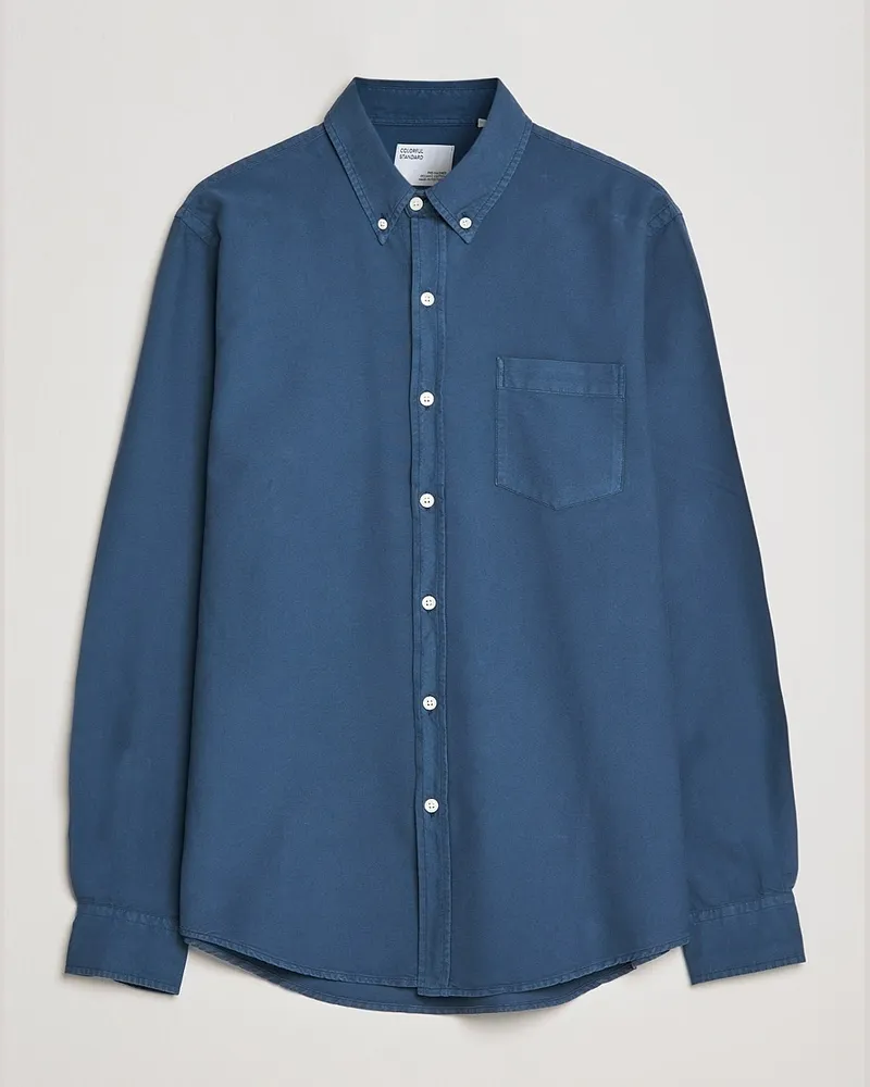 COLORFUL STANDARD Classic Organic Oxford Button Down Shirt Petrol Blue Blau