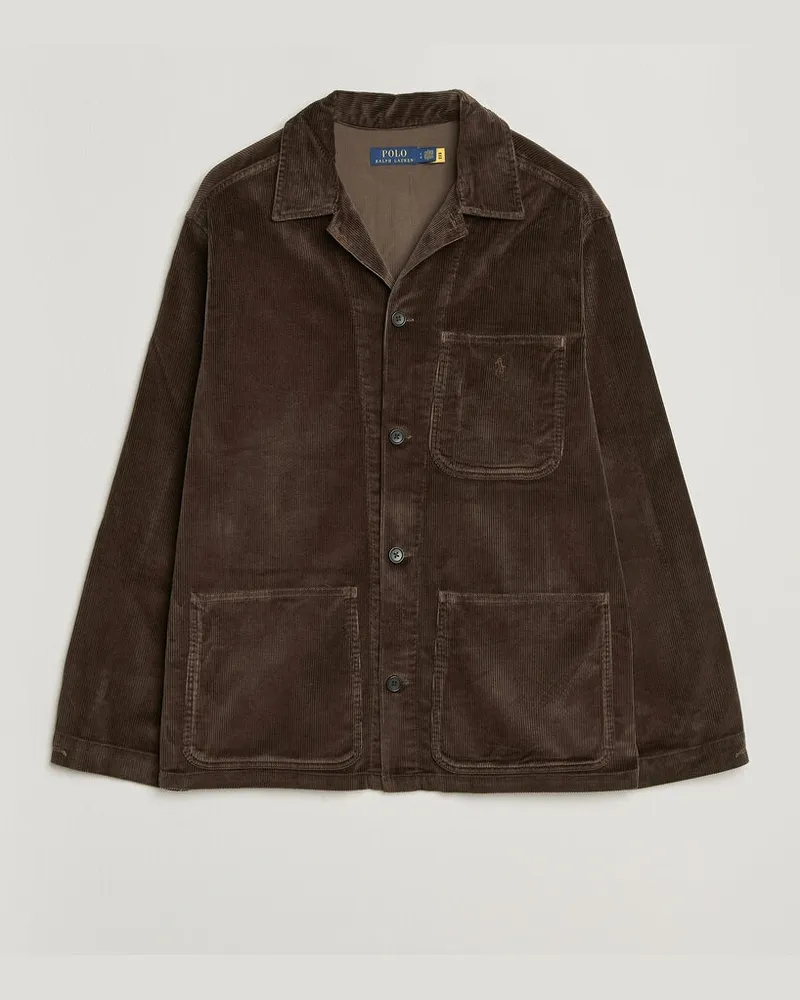 Ralph Lauren Corduroy Overshirt Nutmeg Brown Braun
