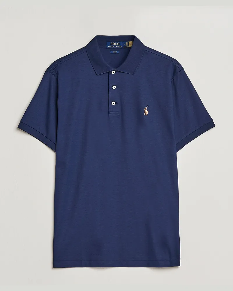 Ralph Lauren Slim Fit Pima Cotton Polo Refined Navy Blau