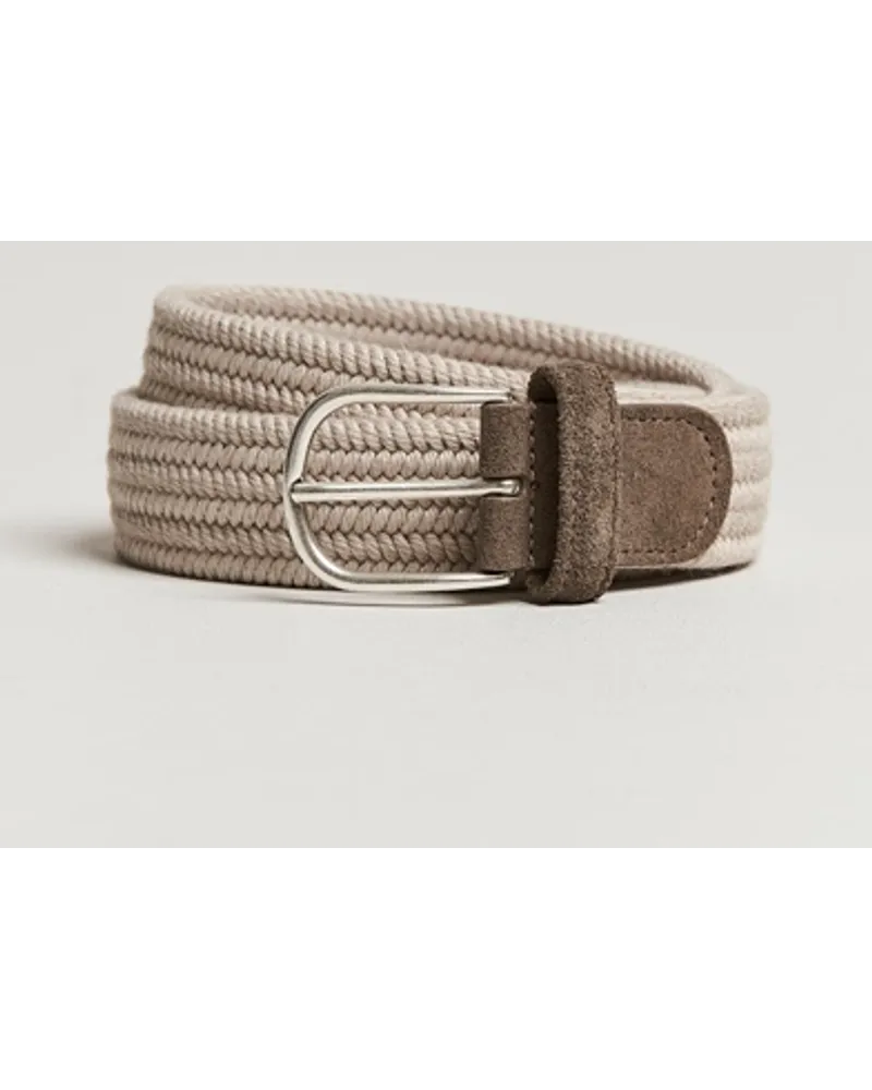 Anderson's Braided Woll Belt Beige