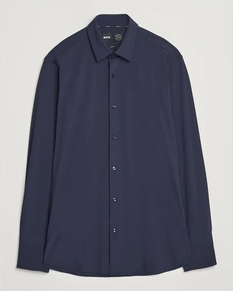 HUGO BOSS Hank 4-Way Stretch Shirt Dark Blue Blau
