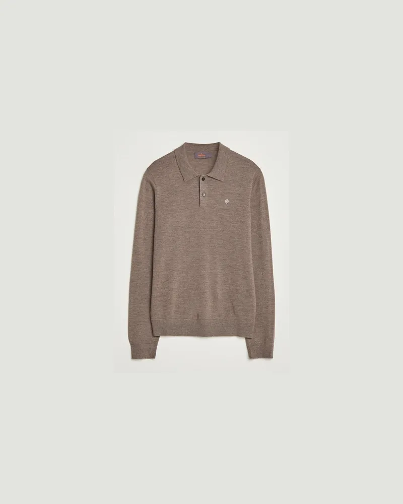 Morris Merino Polo Knit Brown Braun