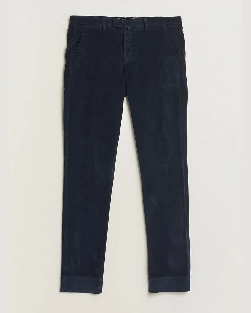 Briglia 1949 Slim Fit Corduroy Trousers Navy Blau