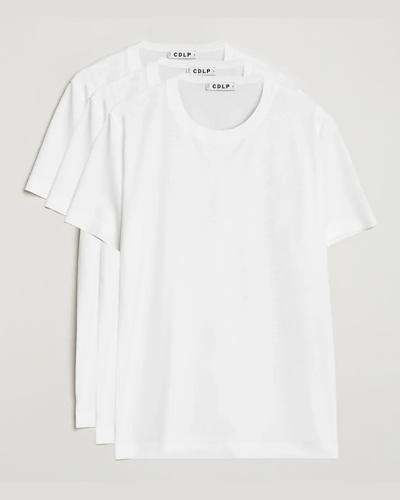 CDLP 3-Pack Midweight T-Shirt White Weiß