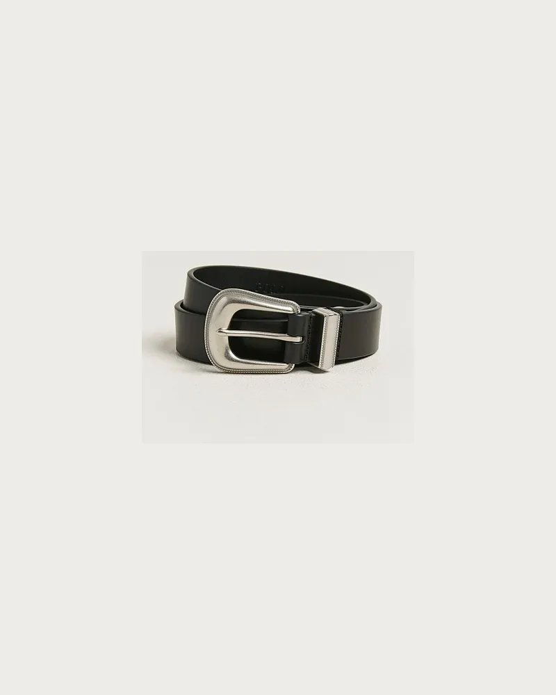 Ralph Lauren Western Leather Belt Black Schwarz