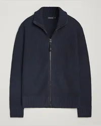 J.Lindeberg Skyler Woll Blend Zip Cardigan Navy Blau