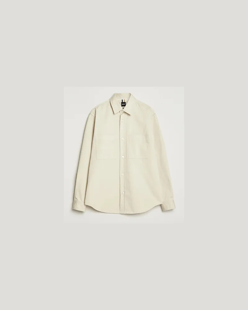 HUGO BOSS Owen Overshirt Open White Weiß