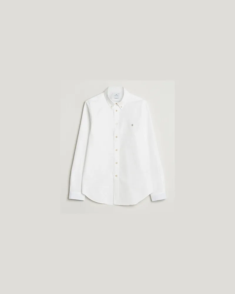 Paul Smith Tailored Fit Embroidered Oxford Shirt White Weiß