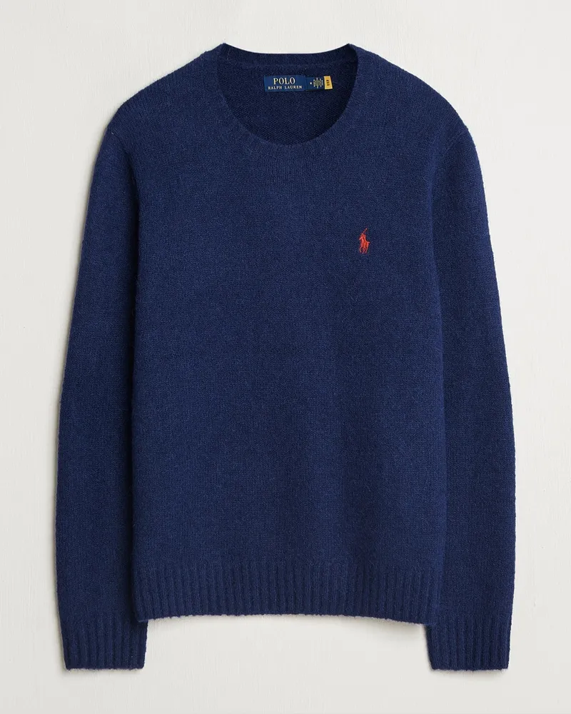 Ralph Lauren Alpaca Crew Neck Sweater Bright Navy Blau