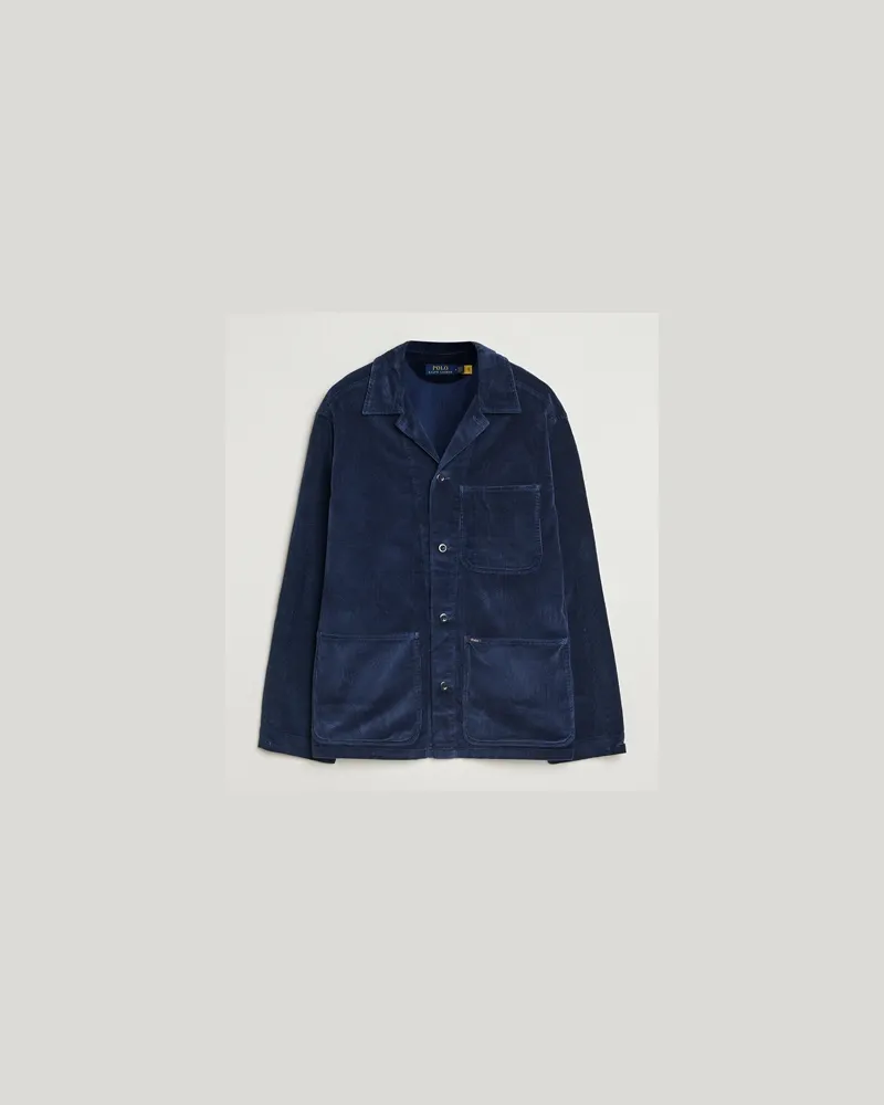 Ralph Lauren Corduroy 10W Overshirt Newport Navy Blau