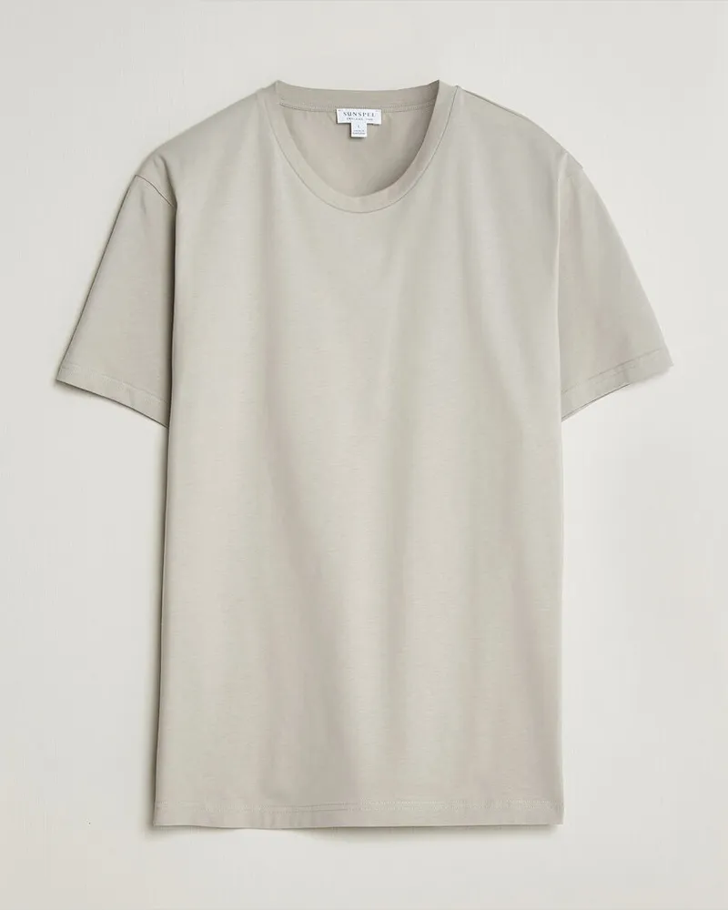 Sunspel Riviera Midweight T-Shirt Ash Grau