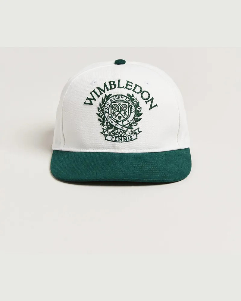 Ralph Lauren Wimbledon Cap White/Moss Agate Weiß